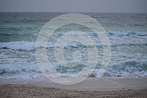 Sea view beach with beautiful layers of water