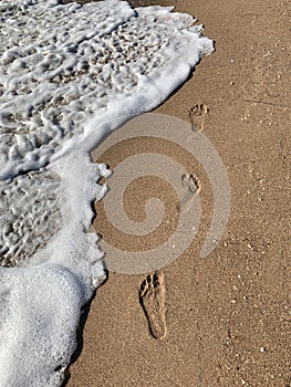 Sea View with beautiful foot prints