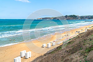 Sea view and blue sky in Kilyos, Black Sea Region in Istanbul