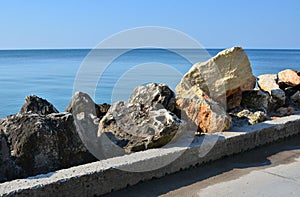 Sea view with boulders