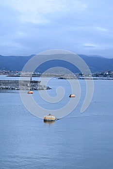 Sea view Fuenterrabia harbour Basque Country Spain photo