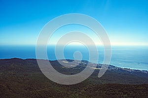 sea view in high mountain