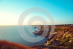 sea view in high mountain