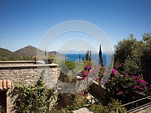 Sea view from a house in Greece