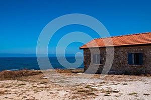 Sea view and lighthouse keeper`s house