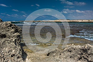 Sea view. Panorama of sea and sky. Sea idyll.