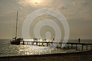 Sea view on pier