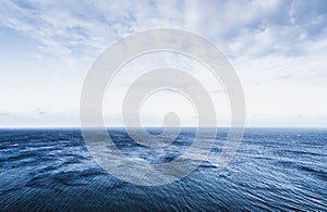 Sea View From Plane to the horizon