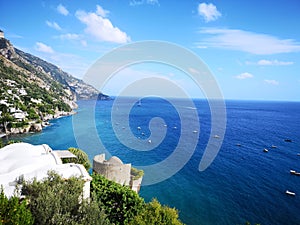 Sea view from Positano city, Italie