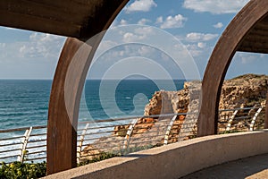 Sea view promenade in Netanya in Israel