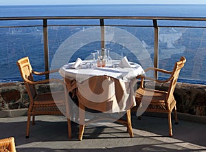 Sea view romantic restaurant