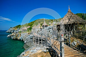 Sea view of si chang island,Thailand