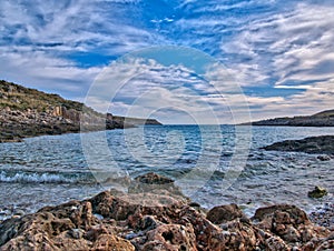 Sea view from the southest part of Greece Acrotainaros