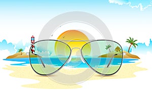 Sea View through Sun Glasses