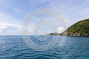 sea view sunny day from yacht cruise at Phuket, Thailand