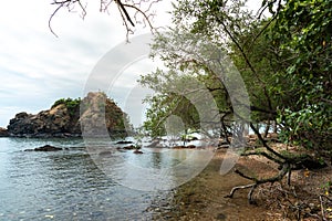 Sea view on the Thalu island at Khao Laem Ya-Mu Ko Samet National Park in Rayong Province, Eastern Thailand. The beautiful sea in