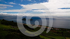 Sea view to Cabras islet, Terceira island, Azores, Portugal