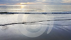 Sea view from tropical beach with sunny sky. Summer paradise beach