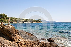 Sea and volcanic rocky shore