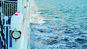 Sea voyage on a liner
