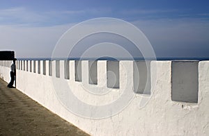 Sea Wall in Asilah Morocco
