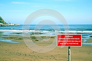 Sea warning sign.