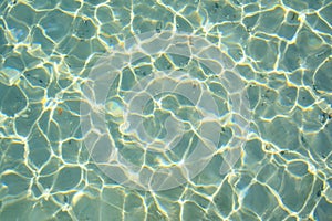 Sea water background with caustic sun light