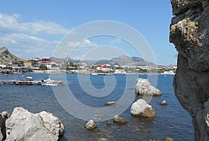 Sea, water, landscape, coast, beach, nature, blue, sky, mountain, travel, ocean, summer, rock, beautiful, rocks, island, mountains