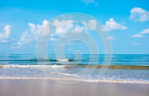 sea water and sky on a sunny day