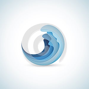 Sea water wave icon