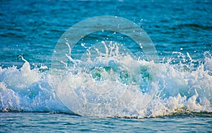 Sea Water and Waves with fans at Kovalam Beach