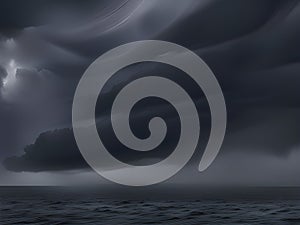 sea wave atlantic ocean with storm