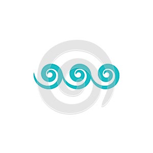 Sea wave icon in simple style isolated on white background. Water and ocean symbol
