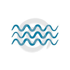 Sea wave icon in simple style isolated on white background. Water and ocean symbol