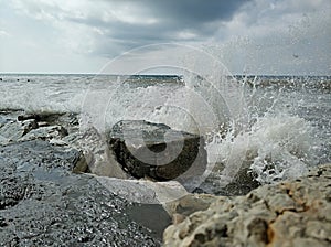 Sea wave spray