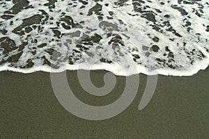 Sea wave and wet sand background