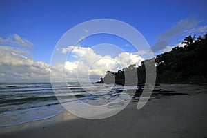 Sea waves at the beach.