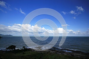 Sea waves at the beach.