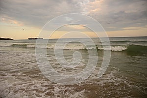 Sea waves at the Black Sea