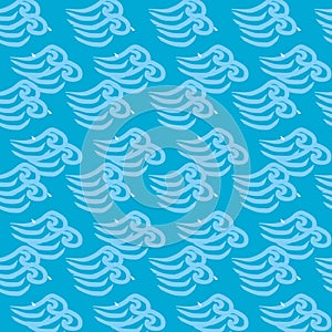 Sea waves and drops, ocean, water. Vector seamless pattern abstraction grunge. Background illustration, decorative design for