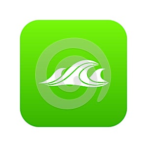 Sea waves icon, simple style