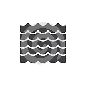 Sea waves icon vector