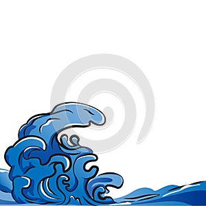 Sea waves illustration design clipart