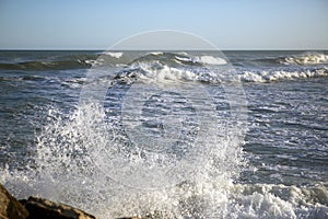 sea waves near the shore