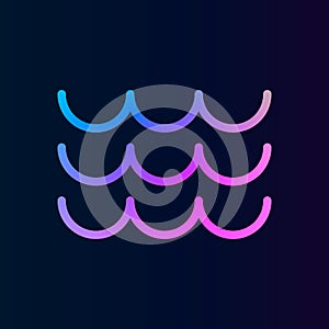 Sea, waves nolan icon. Simple thin line, outline vector of watericons for ui and ux, website or mobile application