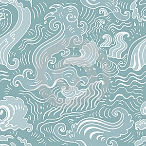 Sea waves. Seamless background