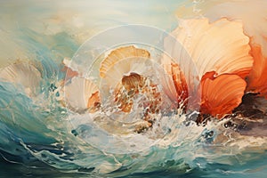 Sea waves and shells in an abstract interpretatio