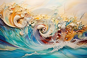 Sea waves and shells in an abstract interpretatio