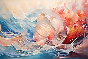 Sea waves and shells in an abstract interpretatio