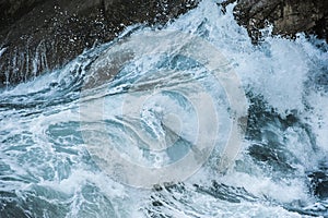 Sea waves during a storm